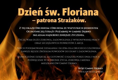 Dzień św. Floriana – patrona Strażaków.