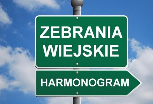 Harmonogram Zebrań Wiejskich – marzec/kwiecień 2023 r.