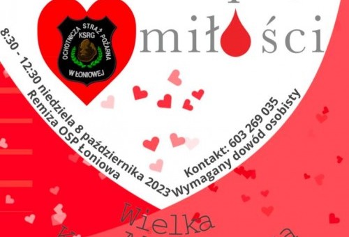 Akcja krwiodawstwa "Podaruj Kroplę Miłości"